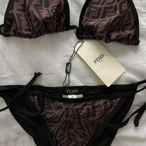 fendi purple bikini|Fendi high waisted bikini.